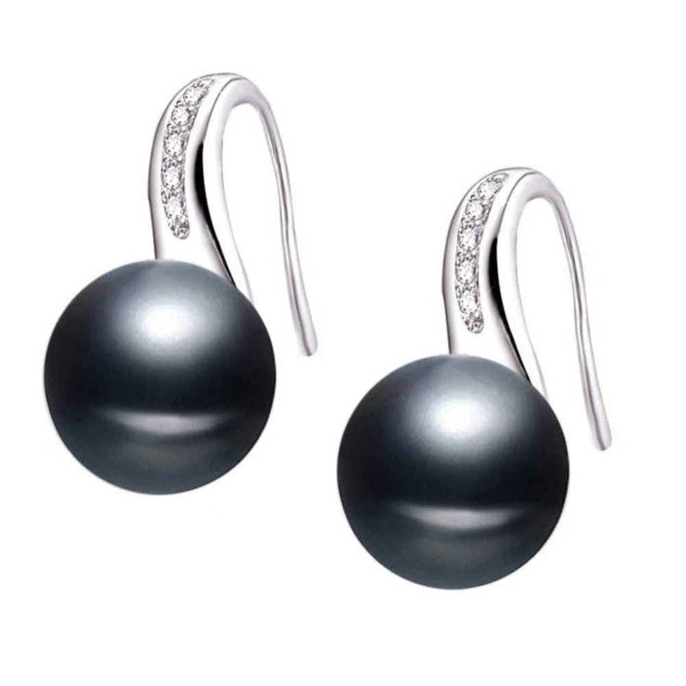 Stunning French Hook Drop Earrings made with Genuine Freshwater Pearls-0